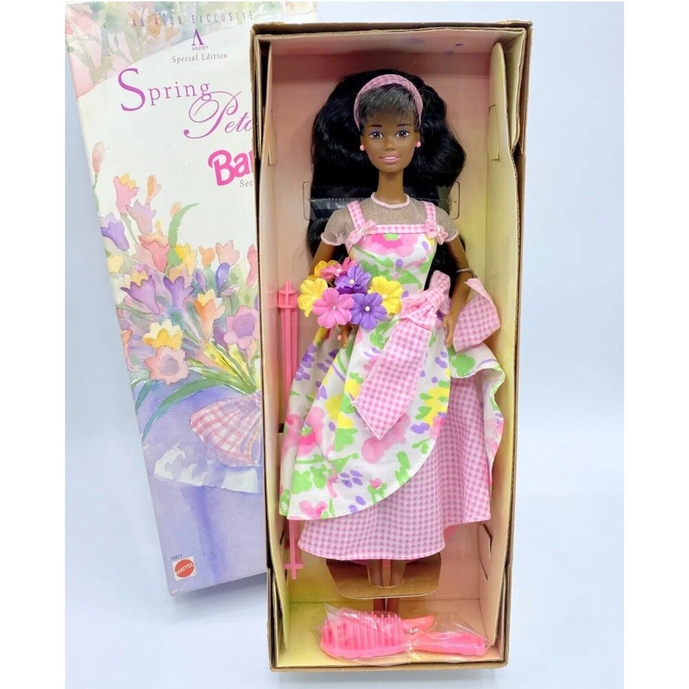 NIB BARBIE DOLL 1996 SPRING PETALS AVON 16871
